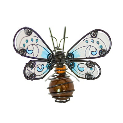 Perry Primus Glass Wing Pot Hanger Garden DecorationButterfly Or Honeybee from B&Q