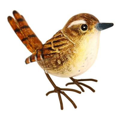 Perry Primus Metal Small WrenHandcrafted Bird Garden Decor Ornament from B&Q