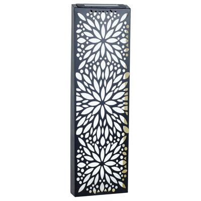 Perry Narrow Solar Backlit Garden Wall Art Panels Modern Silhouette Style Decor from B&Q