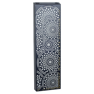 Perry Narrow Solar Backlit Garden Wall Art Panels Modern Silhouette Style Decor from B&Q