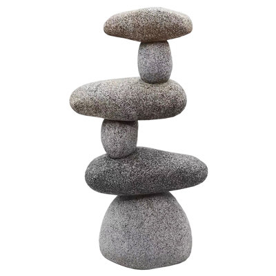 Perry Balancing Cairn Inspired Resin Stone Stack Sculpture For Indoors/outdoor Garden from B&Q