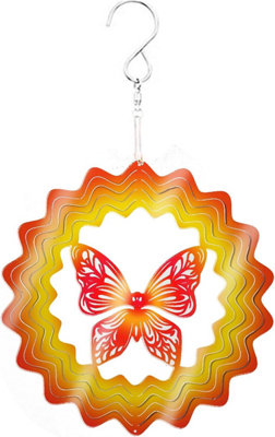 Primus Red Butterfly Hanging Wind Spinner Ornament from B&Q