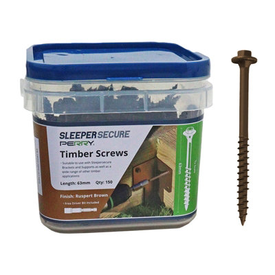 Sleepersecure Perry Garden Railway Sleeper Durable Fixing Brackets And Supports from B&Q
