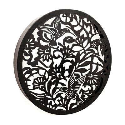Perry Primus Metal Hummingbird Solar Wall PanelPowered Outdoor Wall Art from B&Q