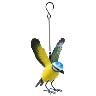 Perry Primus Small Metal Hanging Garden Bird OrnamentRobin Blue Tit Wren Kingfisher from B&Q