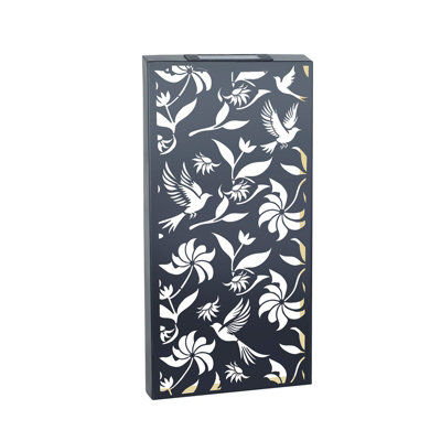 Perry Large Solar Backlit Garden Wall Art Panels Modern Silhouette Style Decor from B&Q