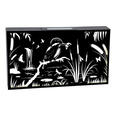 Perry Landscape Solar Backlit Garden Wall Art Panels Modern Silhouette Style Decor from B&Q