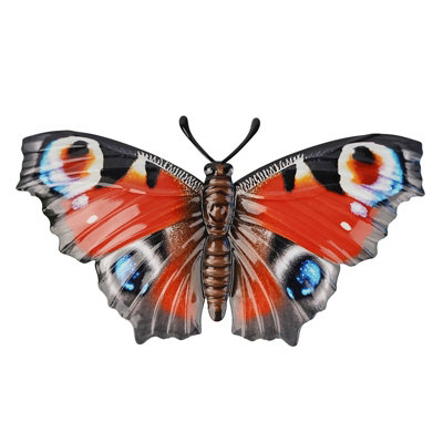 Perry Primus Realistic Medium Metal Butterfly Wall Art Indoor Outdoor Various Colours from B&Q