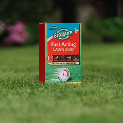Gro-Sure Fast Acting Lawn Seed 30 M2 CoverageQuick Germination From 7C from B&Q