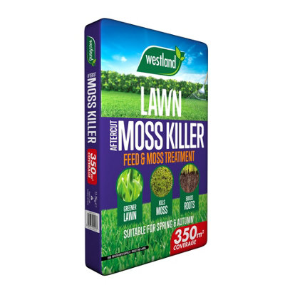 Aftercut Moss Killer Lawn TreatmentFast-Acting Iron FormulaFeeds GrassTreats Up To 350 M² from B&Q