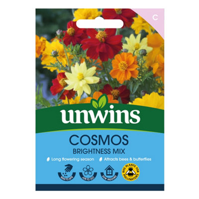 Unwins Cosmos Brightness Mix Easy To Grow Seeds from B&Q