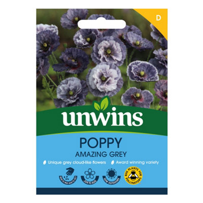 Unwins Poppy Amazing Grey Easy To Grow Seeds from B&Q