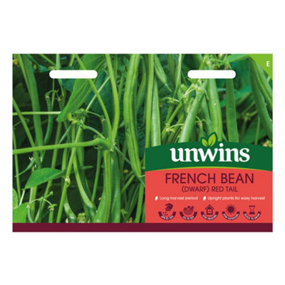 Unwins French Bean Dwarf Red Tail Easy To Grow Seeds from B&Q