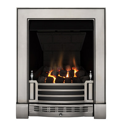 Focal Point Finsbury Multi Flue Chrome Effect Manual Control 3.1Kw Gas Fire from B&Q