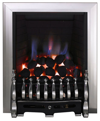 Focal Point Blenheim Black Chrome Effect Manual Control 3.75Kw Gas Fire from B&Q