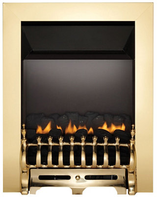 Focal Point Blenheim Flueless Brass Effect 2.3Kw Gas Fire from B&Q