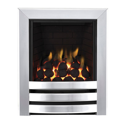 Focal Point Langham Full Depth Chrome Effect Remote Controlled 3.75Kw Gas Fire from B&Q