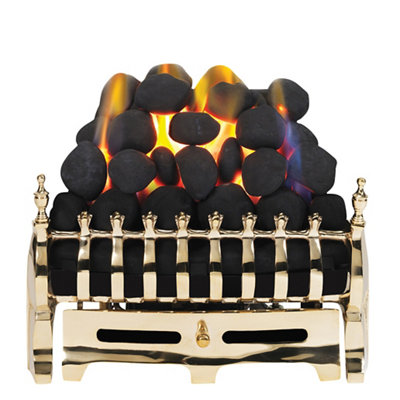 Focal Point Blenheim Brass Effect Manual Control 3.75Kw Gas Fire Tray from B&Q