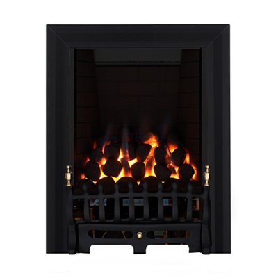 Focal Point Blenheim Full Depth Black Remote Controlled 3.75Kw Gas Fire from B&Q