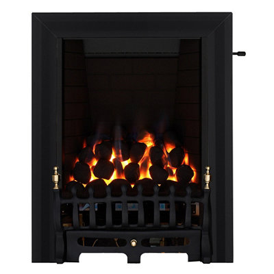 Focal Point Blenheim Full Depth Black Slide Control 3.75Kw Gas Fire from B&Q