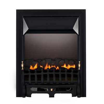 Focal Point Blenheim Flue Less Flueless Black Manual Control 2.3Kw Gas Fire from B&Q