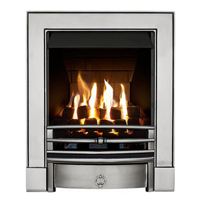 Focal Point Soho Multi Flue Chrome Effect Remote Controlled 3.1Kw Gas Fire from B&Q