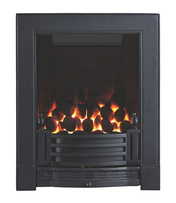 Focal Point Finsbury Full Depth Black Manual Control 3.75Kw Gas Fire from B&Q