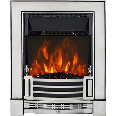 Focal Point Finsbury 2Kw Chrome Effect Inset Electric Fire (H)59.6Cm (W)48.5Cm (D)15.4Cm from B&Q