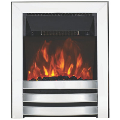 Focal Point Langham 2Kw Chrome Effect Inset Electric Fire (H)60.5Cm (W)51Cm (D)15.4Cm from B&Q