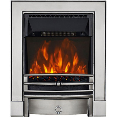 Focal Point Soho 2Kw Chrome Effect Inset Electric Fire (H)59.6Cm (W)48.5Cm (D)15.4Cm from B&Q