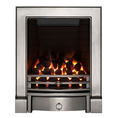 Focal Point Soho Full Depth Chrome Effect Manual Control 3.75Kw Gas Fire from B&Q