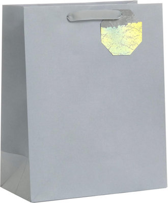 Silver Design Large Gift Bag For Him/her/friend For Father’s Day, Birthdays, Thank You, Congratulations Or Other Gifts