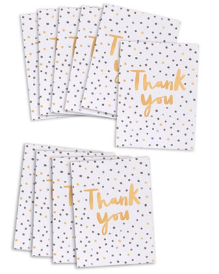 Uk Greetings Multipack Of 10 Thank You Cards Appreciation Spotty Designs With Envelopes 125 X 195 X 15 mm from B&Q