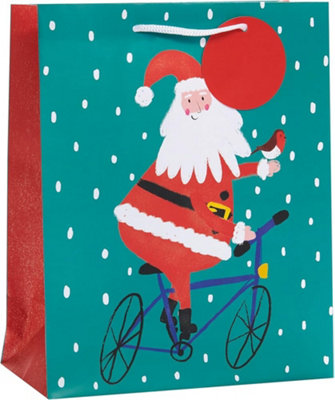 Jolly Santa Large Christmas Gift Bag from B&Q