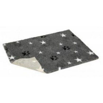 Non-Slip Vetbed Mottled Grey Stars & Paws 36" X 24" from B&Q