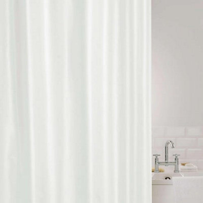 Showerdrape Showerplus Plain Polyester White Shower Curtain from B&Q