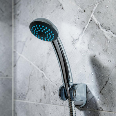 Showerdrape Iso Chrome Single-Spray Pattern Shower Head from B&Q