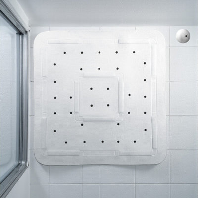 Showerdrape Comfy White 55Cm Anti-Slip Shower Mat from B&Q