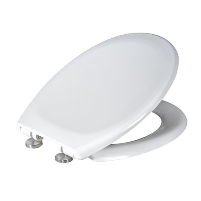Showerdrape Duo White Quick Release Soft Close Toilet Seat from B&Q