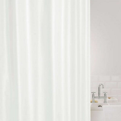 Showerdrape Showerplus Plain Peva White Shower Curtain from B&Q