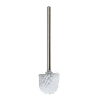 Showerdrape Unisex Silver Satin Finish Replacement Toilet Brush & Handle In - Image 2