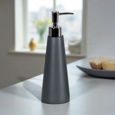 Showerdrape Alto Grey Liquid Soap Dispenser from B&Q