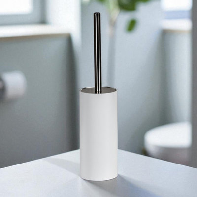 Showerdrape Alto White Toilet Brush & Holder from B&Q
