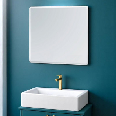Showerdrape Trafalgar Square Frameless Bevelled Edge Bathroom Mirror 45 X 45Cm from B&Q