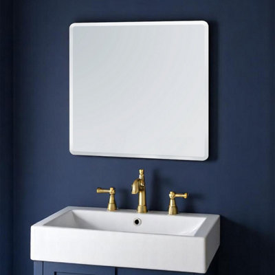 Showerdrape Trafalgar Square Frameless Bevelled Edge Bathroom Mirror 60 X 60Cm from B&Q