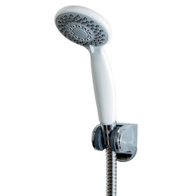 Showerdrape Aquajet White 3-Spray Pattern Shower Head from B&Q