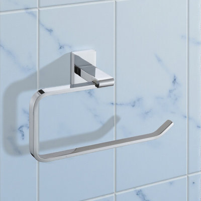 Showerdrape Unity Towel Ring - Chrome, Silver - Stainless Steel - Bathroom Accessory - Image 4