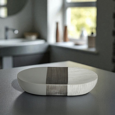 Rackhams Grey/White Luxe Soap Dish - Image 4