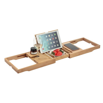 Showerdrape Brooklyn Extendable Bamboo Bath Tray from B&Q