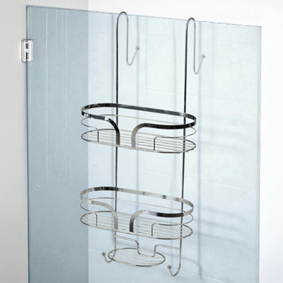 Showerdrape Dante Chrome 2 Tier Over Door Hook Door Shower Caddy from B&Q